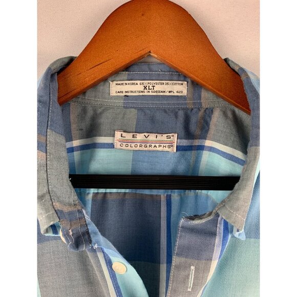 Levis Colorgraphs Mens XL Plaid Button-Up Shirt - Picture 5 of 5